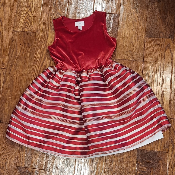 Girls Candycane Dress - 7-8 - Picture 1 of 3
